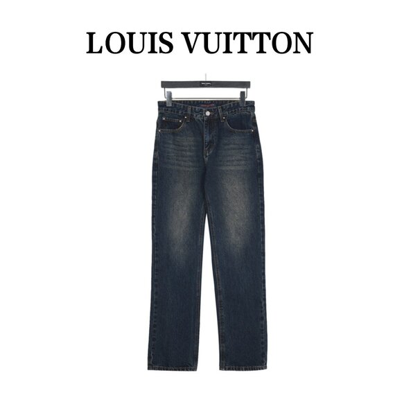 LOUIS VUITTON tool embroidered jeans s - Picture 1 of 9